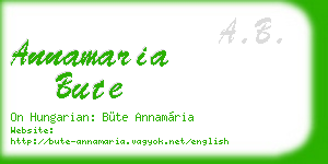 annamaria bute business card