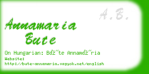 annamaria bute business card